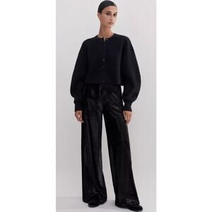 Me + Em Silk Blend Sequin Flare Trouser NWT Sz. 6